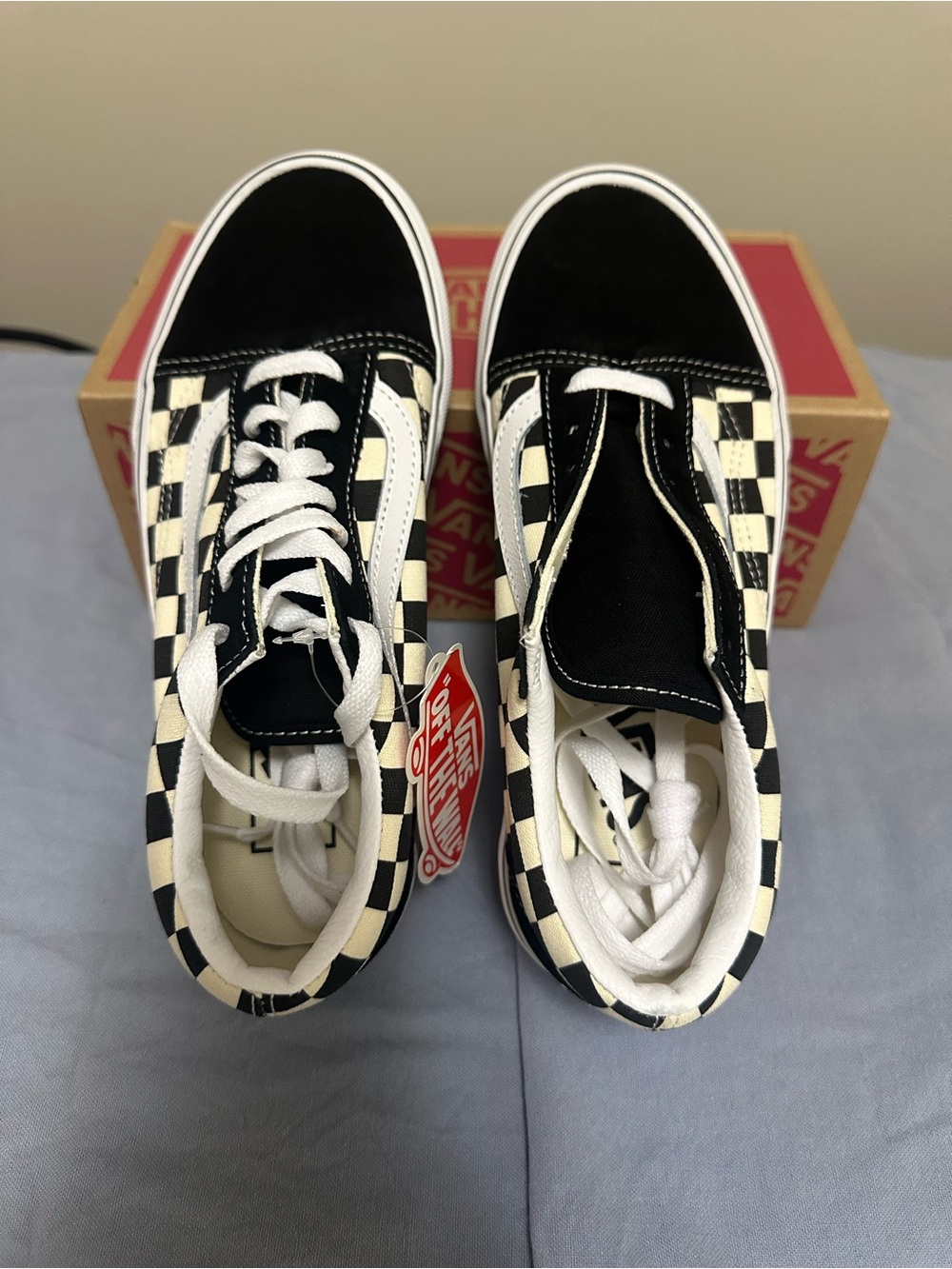 Vans Checkerboard Old Skool Sneakers - Black & Cream